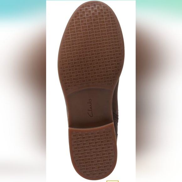 CLARKS CAMZIN DIME CUIR MARRON PONCE BOOTIES 5.5M - Picture 6 of 8